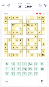 數學益智遊戲 - Crossmath