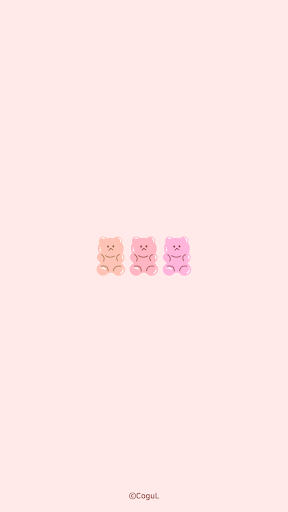 Android application 카카오톡 테마 - 곰젤리톡_베이비 핑크 (카톡테마) screenshort