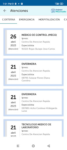 EsSalud Mi Consulta Screen 3
