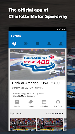 Android application Charlotte Motor Speedway screenshort
