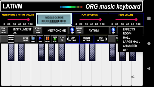 Screenshot of ORG music keyboard PRO