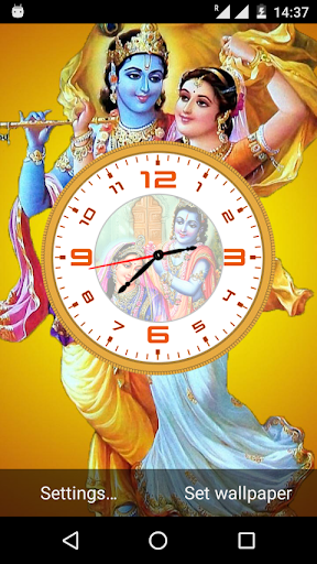 Android application Radha Krishna Clock LWP screenshort