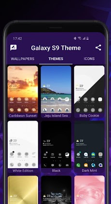 Galaxy S9 purple Themeのおすすめ画像3