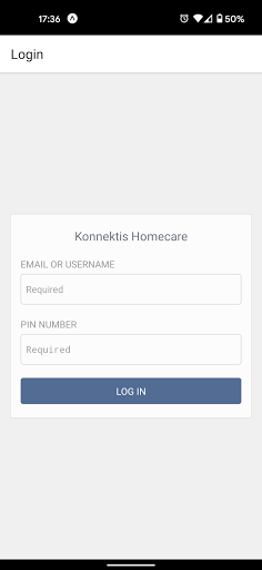 Android application Konnektis Homecare screenshort