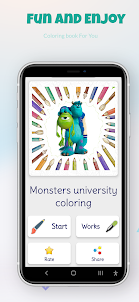 Monsters University Color Game