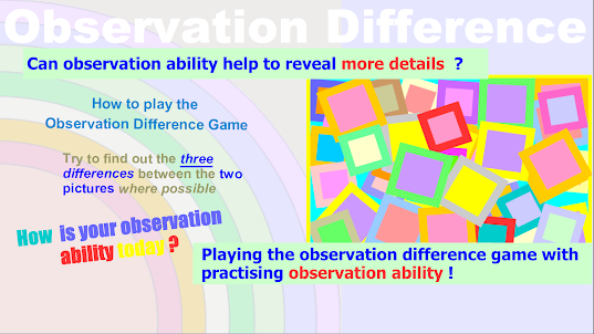 Observation Difference Game