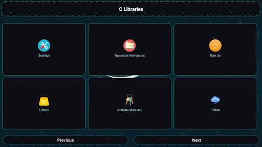 Screenshot of C Libraries and Compiler