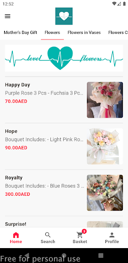 Android application level flowers screenshort