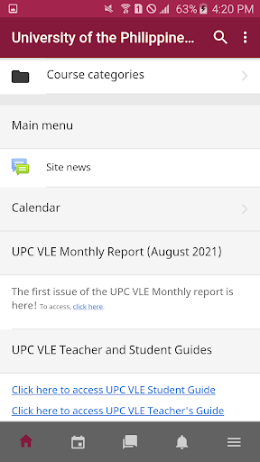 UP Cebu VLE Mobile Screen 3