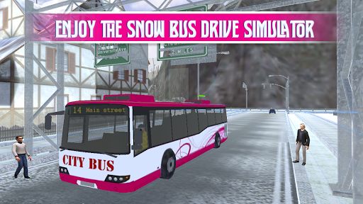 Pink Lady Snow Bus City Driver 3D 1.1 screenshots 2