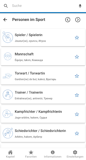 Sportwörterbuch Screen 2