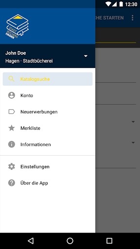 Android application Stadtbücherei Hagen screenshort