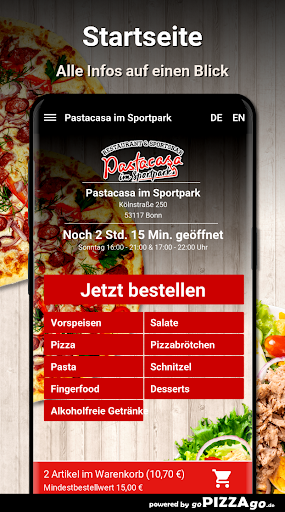 Pastacasa im Sportpark Bonn Screen 2