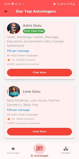ePandit: AI Astrology & Balaji Screen 2