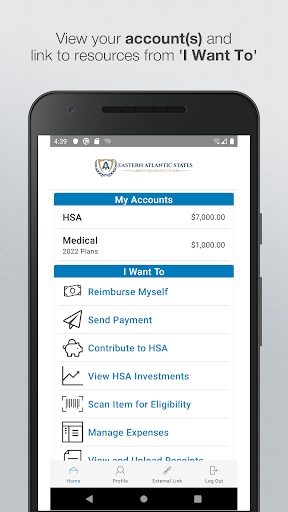 Android application EAS Carpenters Fund HRA screenshort