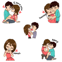 Funny Couple In Love stickers - WAStickerApps