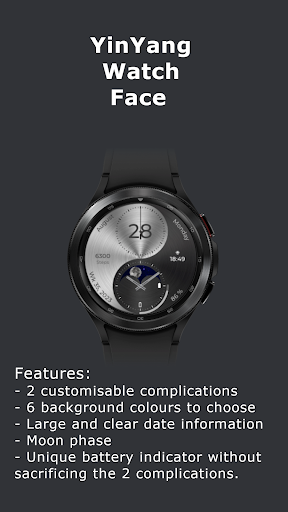 Android application Yin Yang Watch Face Wear OS screenshort