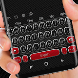Carbon Fiber Black and Red Keyboard Theme icon