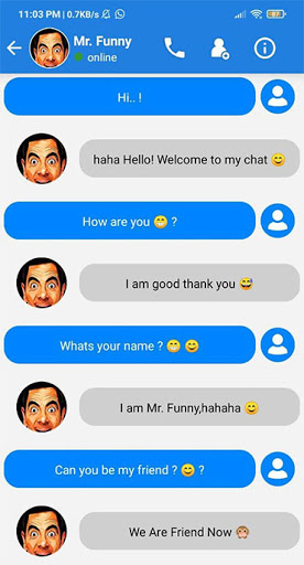 Mr. Funny Call Me Fake Chat  Call