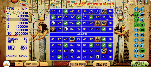 Cleopatra Keno - Keno Games 5