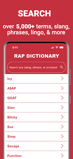 Rap Dictionary+ (Premium) Screen 2