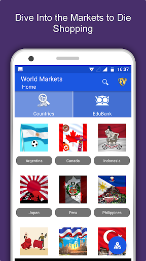 Android application World Famous Markets Travel & screenshort