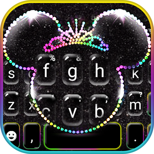 Silver Glitter Minny Keyboard logo