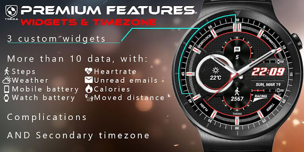 Racing Watch Face & Clock Widget Varies with device APK screenshots 6