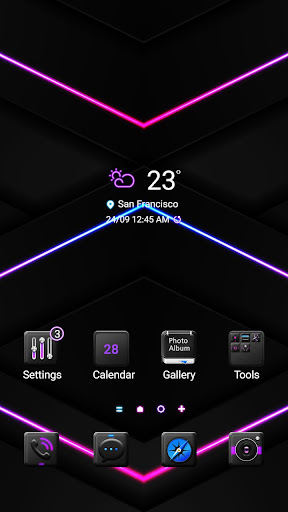 Android application Purple Neon Lines - Wallpaper screenshort
