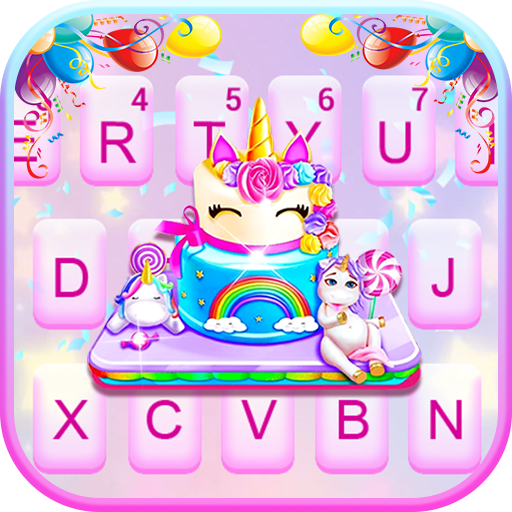 Unicorn Party Cake Keyboard Th  Icon