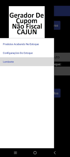 Cupom Não Fiscal e Estoque Screen 2