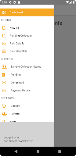 Android application BIOGENIX screenshort