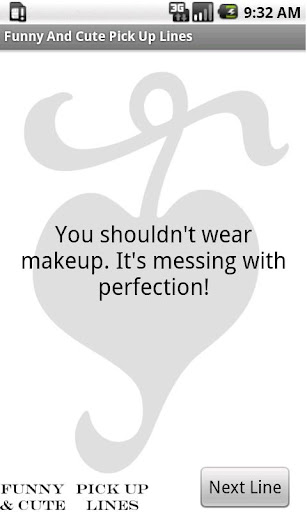 Android application Funny & Cute Pick Up Lines screenshort
