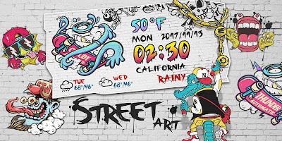 screenshot of Street Art GO Weather Widget T