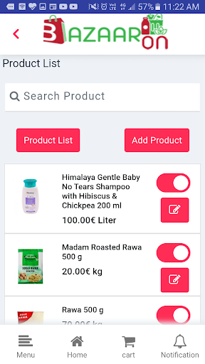 BazaarOn - Create Online Store Screen 2