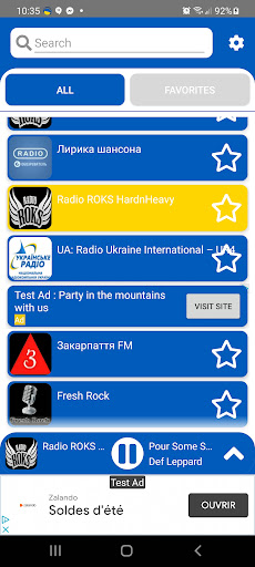 Android application Ukraine Radio Ukrainian Radio screenshort