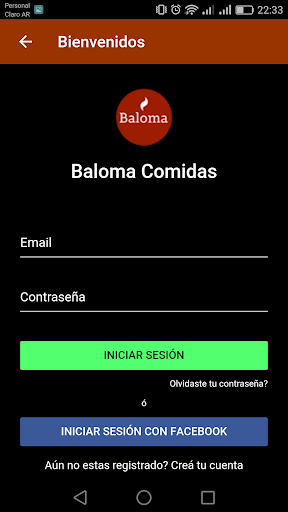 Baloma Comidas Screen 3