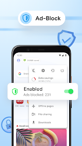 Opera Mini for Android  Ad blocker, File sharing, Data savings