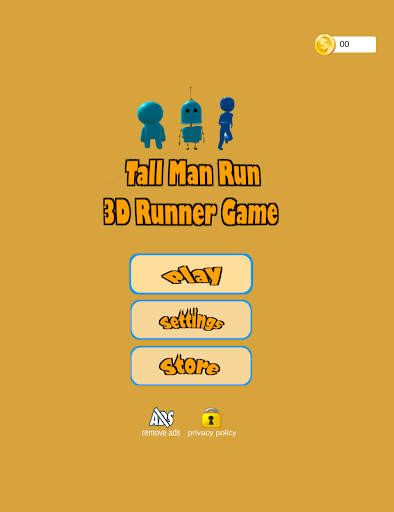 Android application Tall Man Run 3D Runner Game screenshort