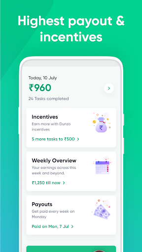 Dunzo Delivery Partner Screen 3