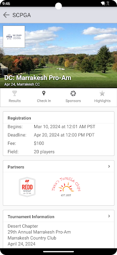 Southern California PGA Screen 2