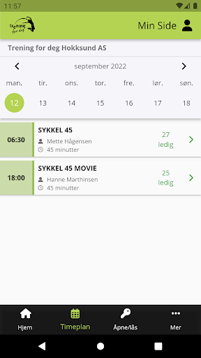 Android application Trening for deg screenshort
