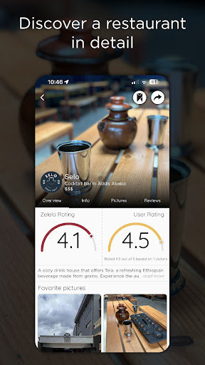 Android application Zelela - Restaurant Guide screenshort