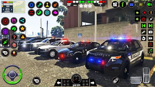 米国警察のカードライビングチェイスシム: パトカー ゲーム