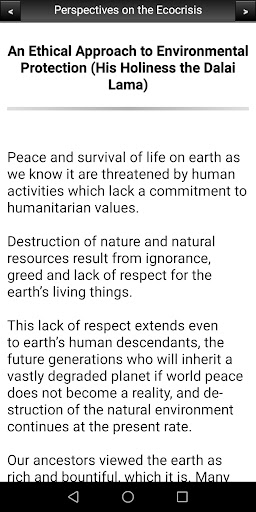 Perspectives on the Eco-crisis