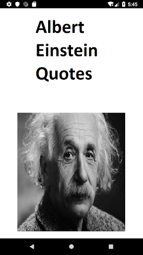 Android application Albert Einstein Quotes screenshort