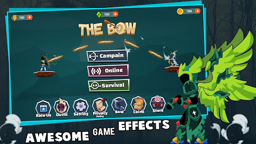 Captura 6 Stickman Archer: Guerra Arcos android