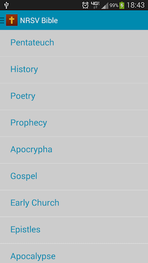 Android application NRSV Bible Apocrypha 5.0 screenshort