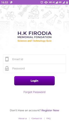 Android application HKF Quiz screenshort
