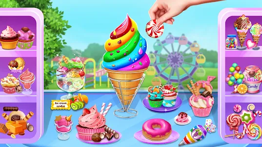 Ice Cream Cupcake Baking Games